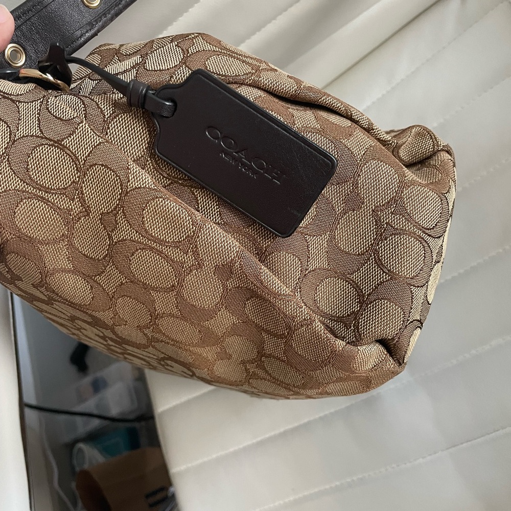 Coach Tan and Brown Signature Shoulder Bag 36314 - Picture 9 of 13